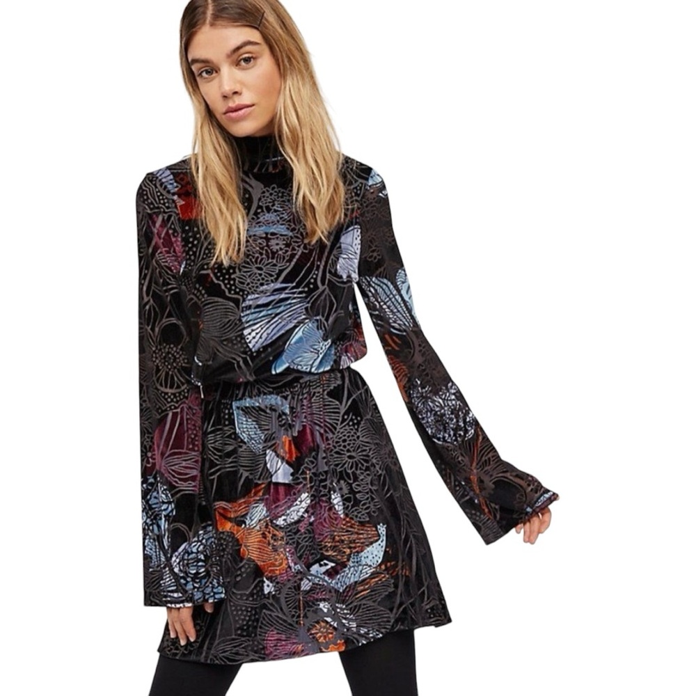 Free People Christine Velvet Fit And Flare Dress 💕